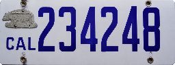 California 1916 Undated Plate