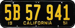 California 1951 Base Plate