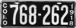Colorado 1918 Annual Plate
