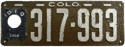 Colorado 1919 Welded Plate