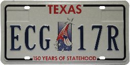 Texas 1995 Statehood Plate