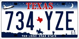 Texas 2004 Space Shuttle Plate